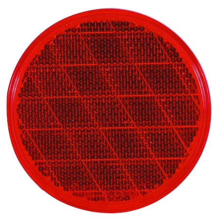 Optronics 3in. round, red, self adhesive reflector RE21RB